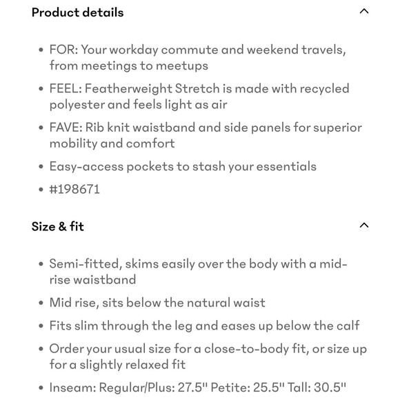 ATHLETA Brooklyn Mid-rise Ankle Pant in Abalone Cream Size 2 - Picture 10 of 10